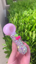 Load and play video in Gallery viewer, Pink Crystallized Glass Pipe
