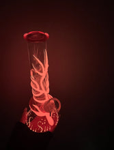 Load image into Gallery viewer, Hot Pink Glow in the Dark Glass Bong
