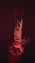 Load and play video in Gallery viewer, Hot Pink Glow in the Dark Glass Bong
