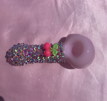Load image into Gallery viewer, Pink Crystallized Glass Pipe
