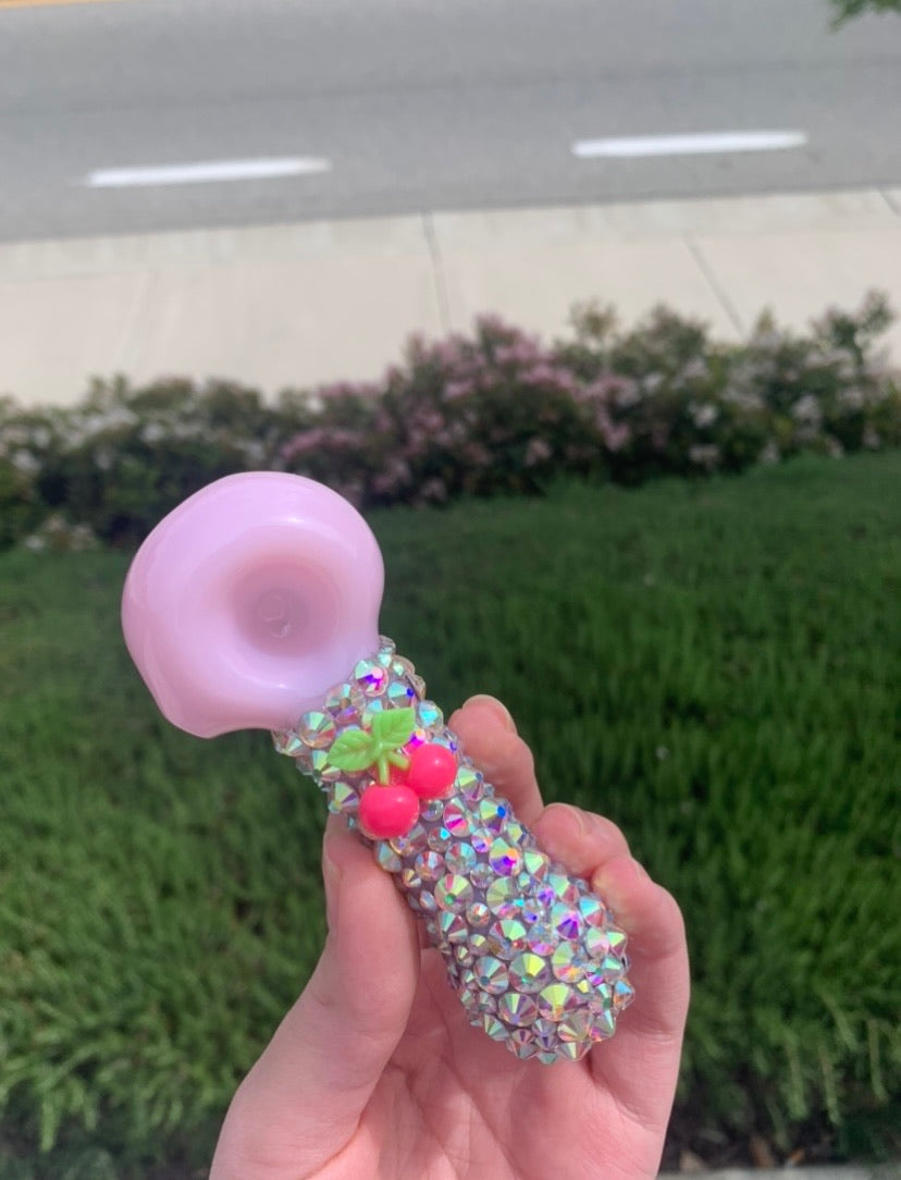 Pink Crystallized Glass Pipe